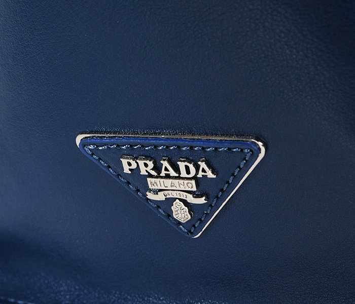 2014 Prada original leather tote bag BN2619 royalblue